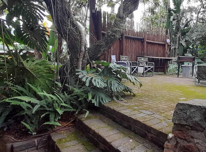 Private braain area at Frangipani Family Cottage at 5th Seasons Guesthouse in Nelspruit.